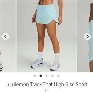 Lululemon Track That HR Short 3” - Icing Blue NWT